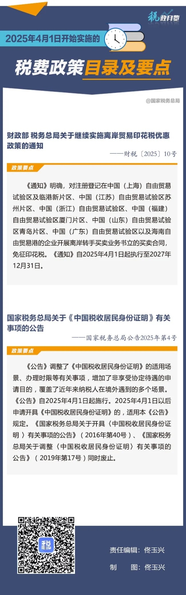 2025年4月1日开始实施的税费政策